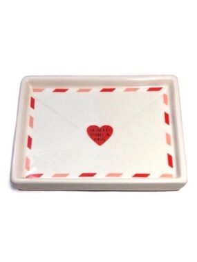 🆕 Magenta Ceramic "Sealed With A Kiss" ❤️Vanity Tray